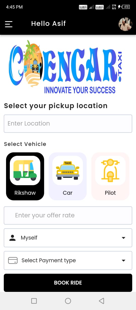 Goencar App Screen 2